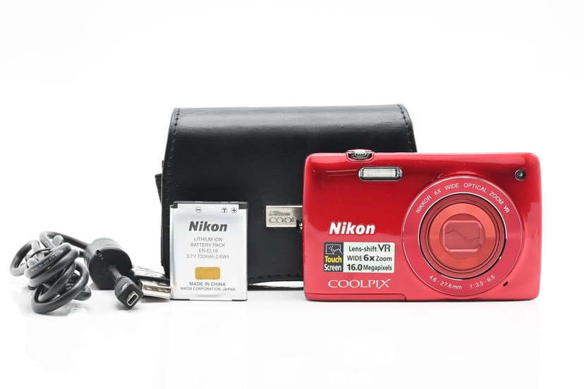 Nikon Coolpix S4300 16MP Digital Camera w/6x Zoom Red