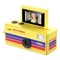 Aries Mini Keychain Digital Camera With Flip Display - Yellow
