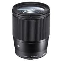 Used Sigma 16mm f/1.4 DC DN Contemporary Lens for Micro Four Thirds, Black