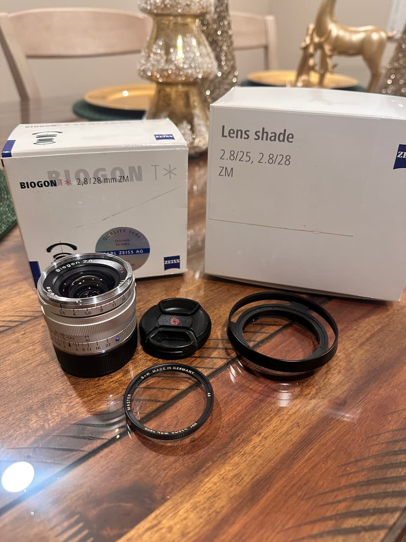 FS: Zeiss 28 f2.8 ZM Biogon (silver)