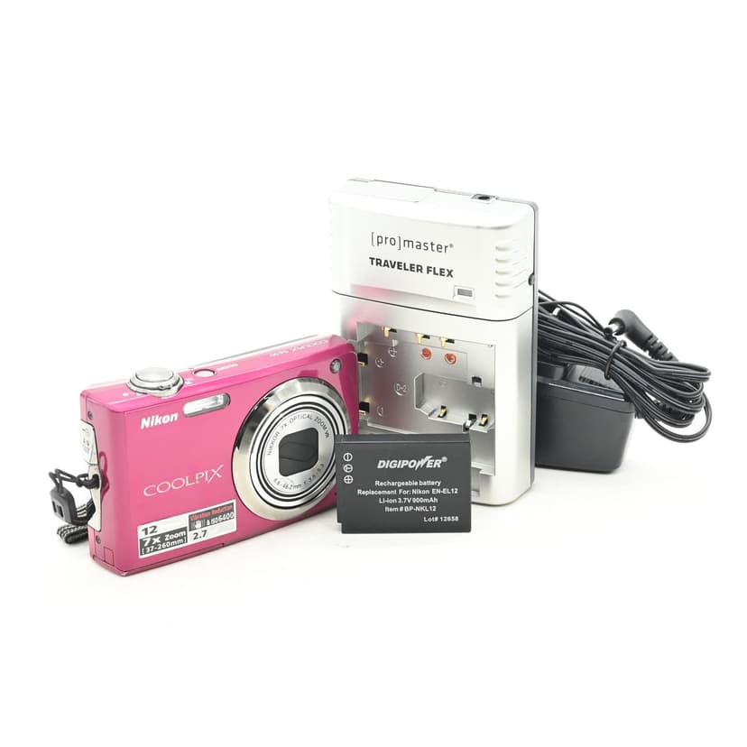 Nikon Coolpix S630 12MP Digital Camera w/7x Zoom Pink